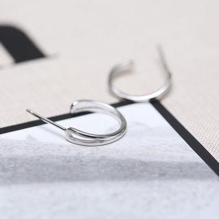 925 Sterling Silver Open Hoop Earring