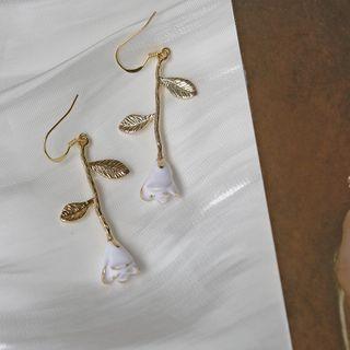 Glaze Rose Dangle Earring