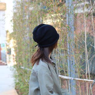 Drawstring Rolled Knit Hat