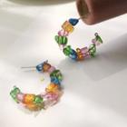 Colored Bead Earring 1 Pair - Multicolor - One Size