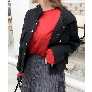 Snap-button Pocket-detail Jacket