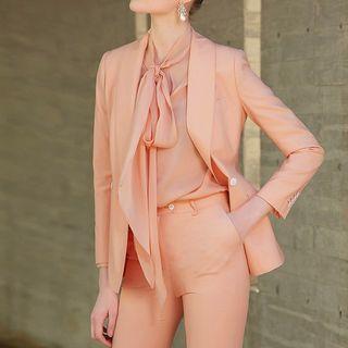 Blazer / Boot-cut Dress Pants / Blouse / Set