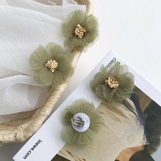 Chiffon Flower Earring