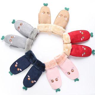 Fleece-lined Cartoon Gloves