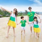 Family Matching Short-sleeve T-shirt / Shorts / Sleeveless A-line Dress