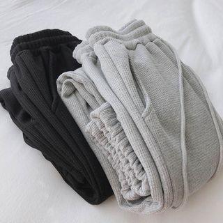 Fleece-lined Waffle Sweatpants
