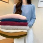 Round-neck Loose-fit Knit Sweater