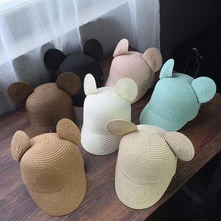 Mouse Ear Fedora Straw Hat