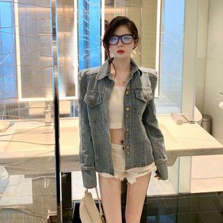 High Waist Distressed Denim Hot Pants (various Designs)