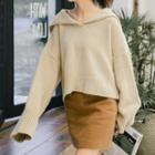 Cropped Sweater With Shawl
