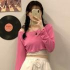 One-shoulder Cropped T-shirt