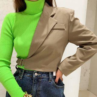 One-shoulder Cropped Blazer