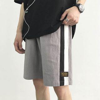 Contrast Trim Straight-cut Shorts