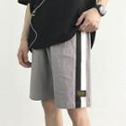 Contrast Trim Straight-cut Shorts