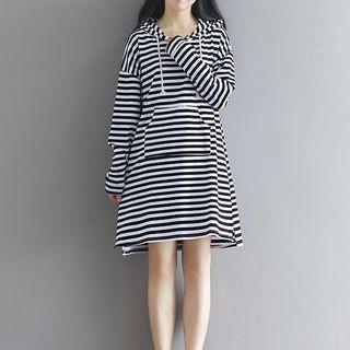 Striped Hoodie Dress