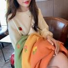 Fruit Embroidered Crewneck Sweater