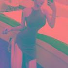 Side Slit Halter Sheath Mini Dress
