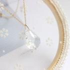 Bead Pendant Necklace Transparent - One Size
