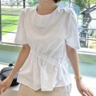 Drawstring-front Top