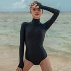 Long-sleeve Turtleneck Swimsuit