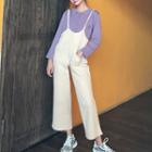 Knit Polo Shirt / Wide-leg Jumper Pants