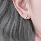 Mermaid Tail Ear Stud 925 Sterling Silver - Fishs Tail - One Size