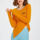 Long-sleeve Asymmetrical Top / High Waist Leggings