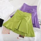 High-waist Ruffle Hem Mini Skirt
