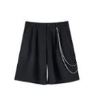 Chain Strap Wide Leg Dress Shorts