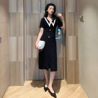 Short-sleeve Midi Two-way Dress