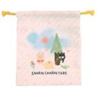Pekkle & Pompompurin & Badtzmaru Drawstring Pouch One Size