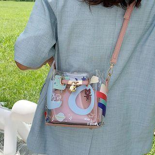 Set: Printed Crossbody Bag + Pouch