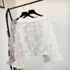 Set: Off Shoulder Lace Top + Bandeau White - One Size