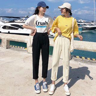 Roll-up Straight-cut Pants
