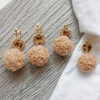 Leopard Print Heart Bobble Dangle Earring