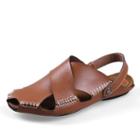 Genuine-leather Stitched Sandals