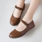 Woven Buckled Flats