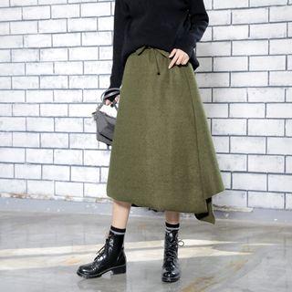 Asymmetric Wool Skirt