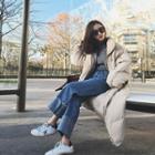 Stand Collar Zip Long Padded Coat