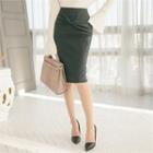 Bow-front Pencil Skirt