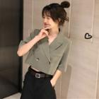 Short-sleeve Crop Blazer