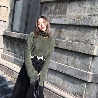 Faux Fur Knit Top