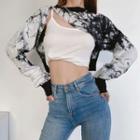 Cropped Asymmetrical Sweatshirt