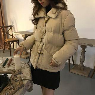 Faux Shearling Trim Duffle Padded Jacket