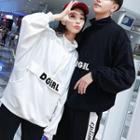 Couple Matching Lettering Zip-collar Pullover / Jogger Pants
