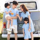 Family Matching : Blue Polo Shirt / Dress