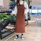 Puff Sleeve Shirt / Sleeveless Midi Dress
