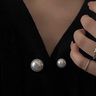 Faux Pearl Brooch Faux Pearl - Gold - One Size