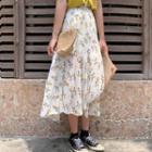 Floral Print A-line Skirt As Shown In Figure - One Size