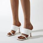 High-heel Wide-strap Sandals